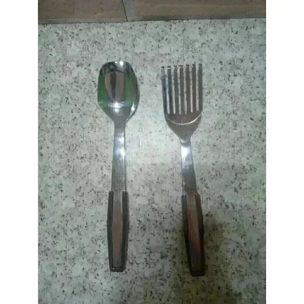 Vtg LWE Stainless Steel Japan Fork & Spoon 10.5in.